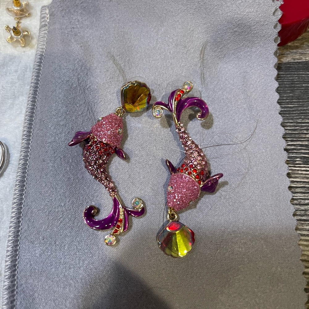 Betsy Johnson koi earrings